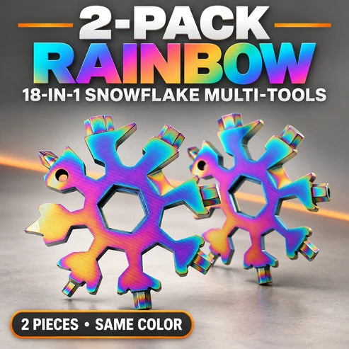 🔥LAST DAY 49% OFF❄️ 18-in-1 Snowflake Multi-Tool 🔧 Stainless Steel EDC Keychain Tool