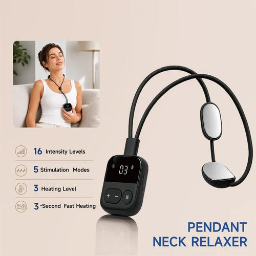 💆 Cordless Neck Massager · EMS + Heat Pendant for Neck & Body