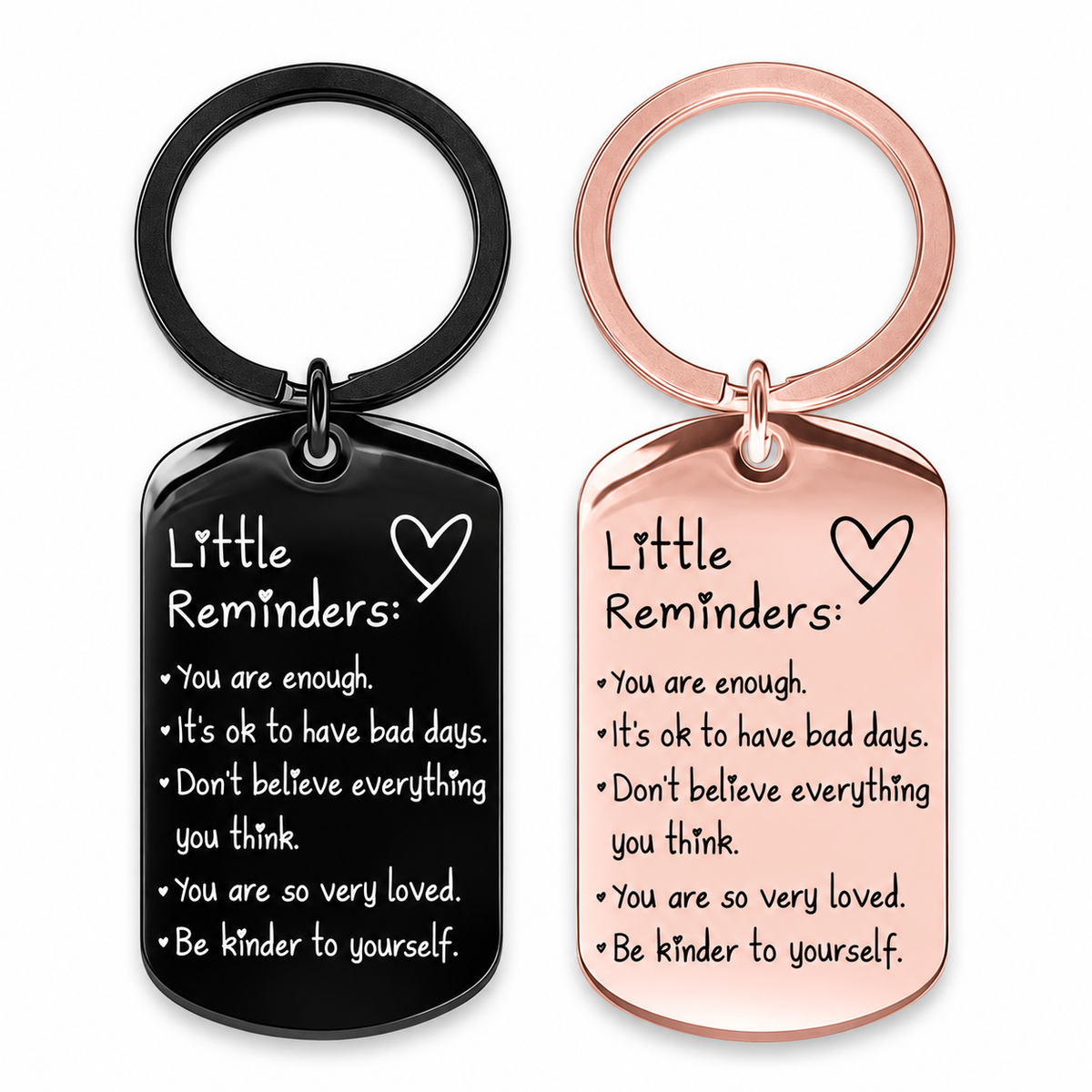 💖 Little Reminders Keychain ✨ Stainless Steel Encouragement Gift