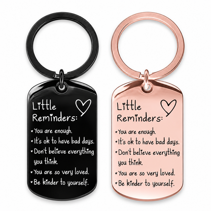 💖 Little Reminders Keychain ✨ Stainless Steel Encouragement Gift
