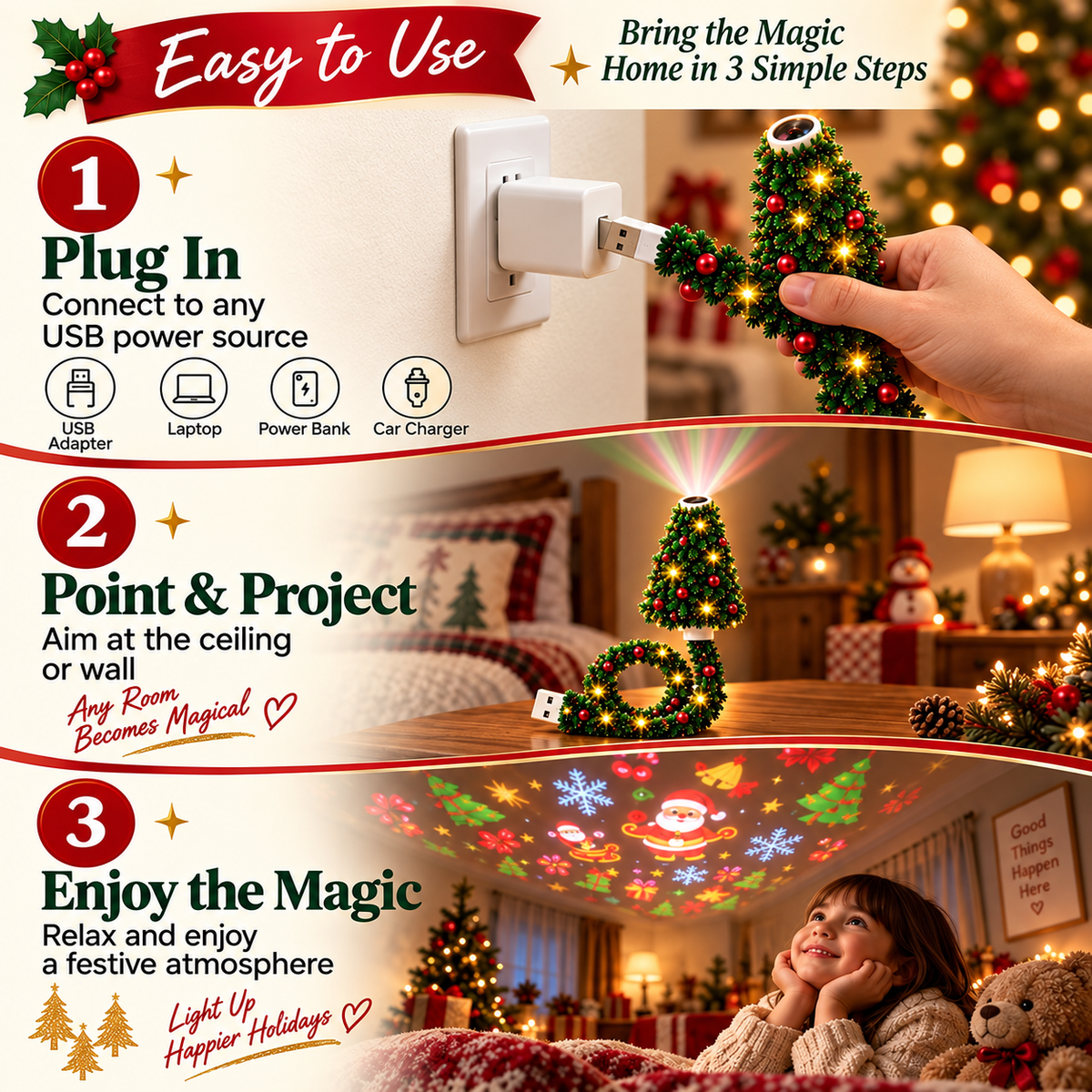 🔥 Limited-Time 49% OFF 🎄✨ Twinkle Tree Christmas Projector Lamp — 6 Magical Holiday Light Modes