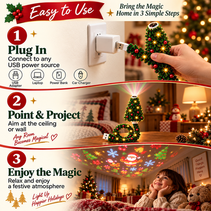 🔥 Limited-Time 49% OFF 🎄✨ Twinkle Tree Christmas Projector Lamp — 6 Magical Holiday Light Modes