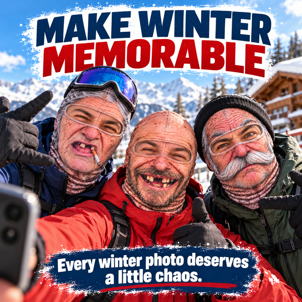 🔥 49% OFF 🤣 Funny Old Man Ski Mask | Look Old, Ski Bold! 🎿