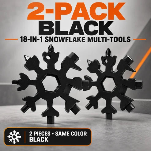 🔥LAST DAY 49% OFF❄️ 18-in-1 Snowflake Multi-Tool 🔧 Stainless Steel EDC Keychain Tool