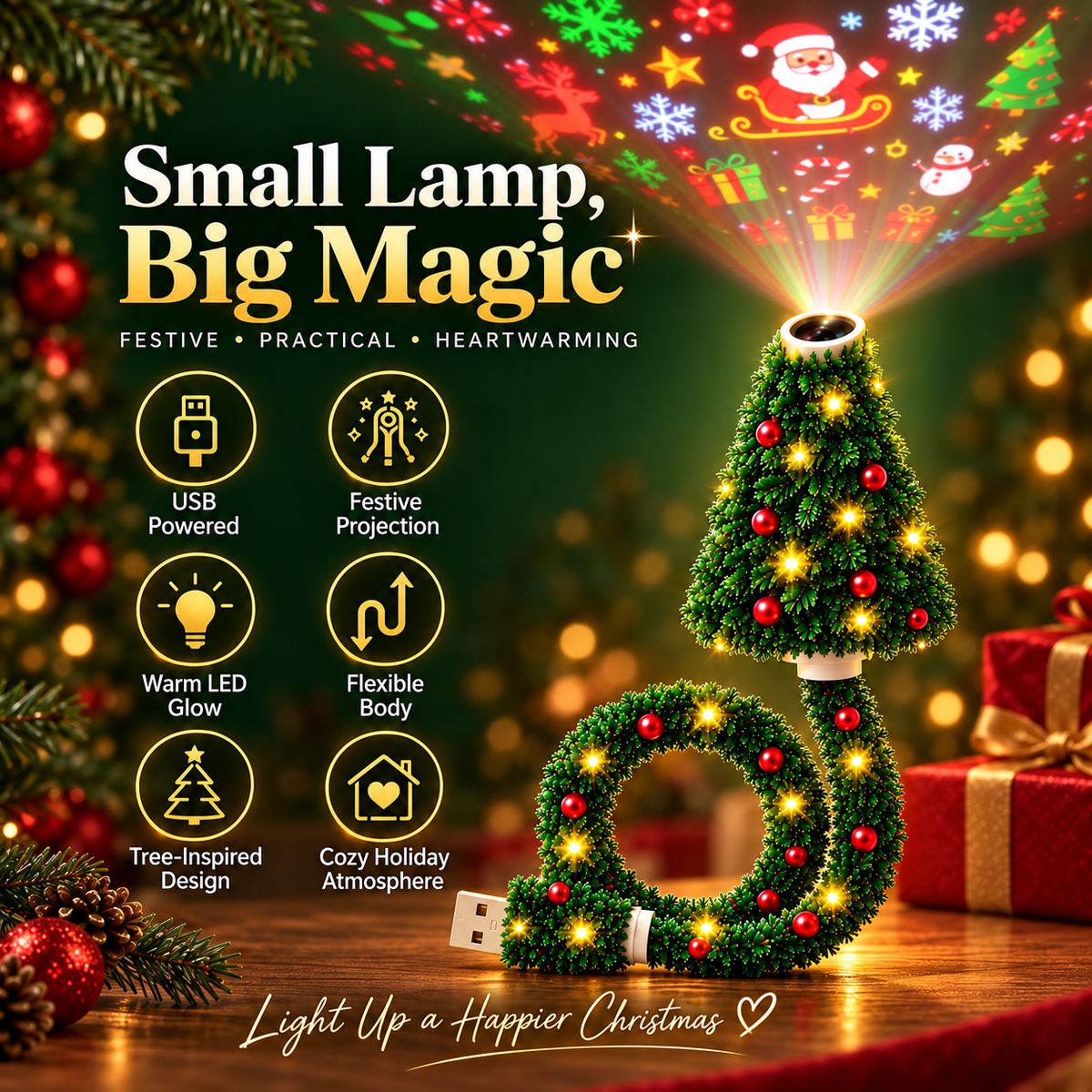 🔥 Limited-Time 49% OFF 🎄✨ Twinkle Tree Christmas Projector Lamp — 6 Magical Holiday Light Modes