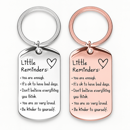 💖 Little Reminders Keychain ✨ Stainless Steel Encouragement Gift
