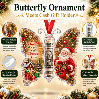 🎄 Christmas Butterfly Cash Gift Ornament ——🎁Make Cash Gifting Feel Special.