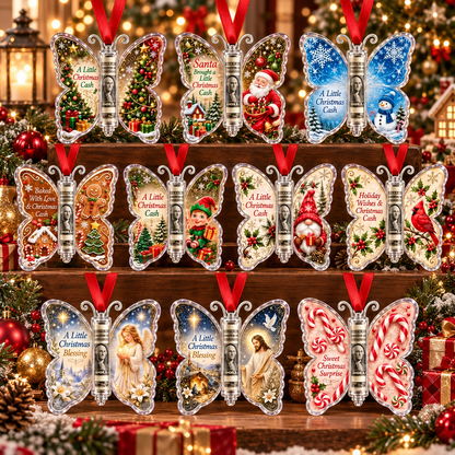 🎄 Christmas Butterfly Cash Gift Ornament ——🎁Make Cash Gifting Feel Special.