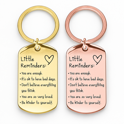 💖 Little Reminders Keychain ✨ Stainless Steel Encouragement Gift