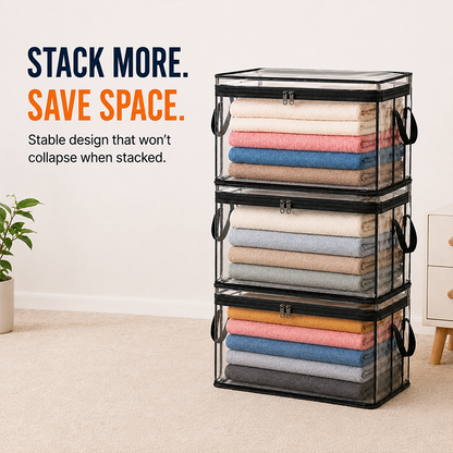 🎁 Mother's Day Sale 49% OFF📦Large Heavy-Duty Thick Plastic Clear Storage Bag for Clothes, Moving & Storage