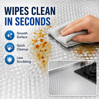 🔥Self-adhesive aluminum foil kitchen splash-proof wallpaper, designed for keeping kitchens and various walls clean