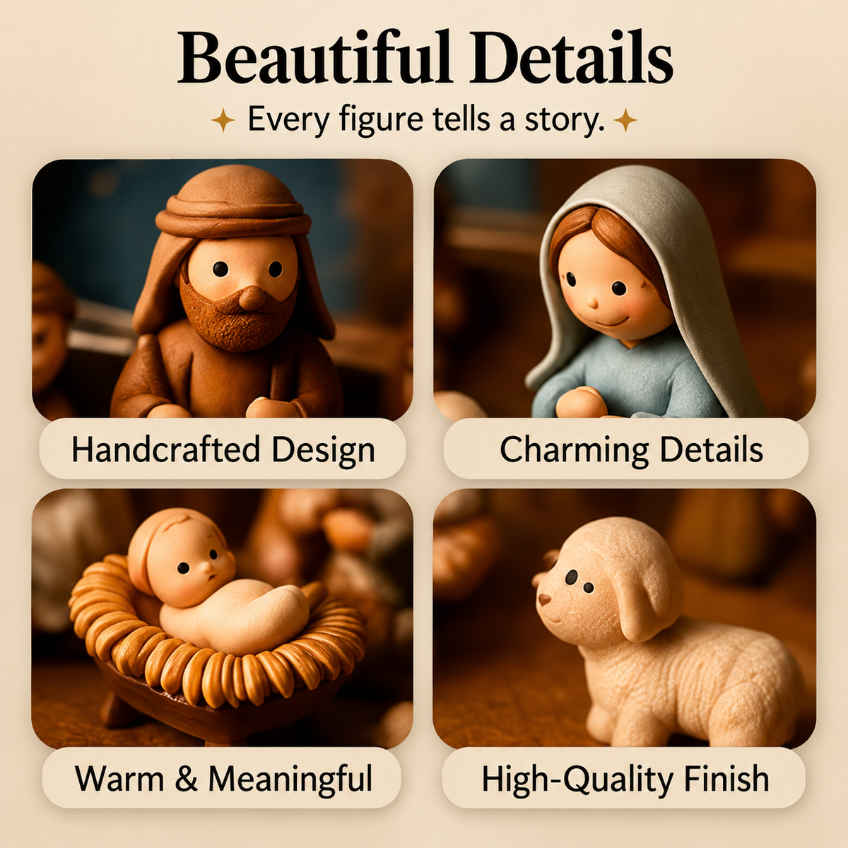 ⏳ Last Day 49% OFF –✝️Miniature Nativity Scene Set — A Little Tin, a Timeless Christmas Story🕊️