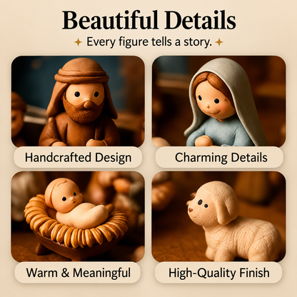 ⏳ Last Day 49% OFF –✝️Miniature Nativity Scene Set — A Little Tin, a Timeless Christmas Story🕊️