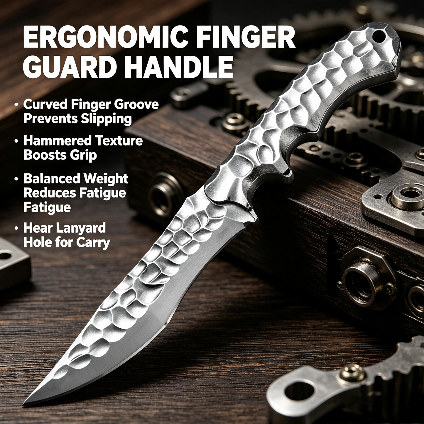 🔥Limited Time-50% OFF🔥Premium Handcrafted Vintage Forged Textured Keel Hunting Knife🗡️