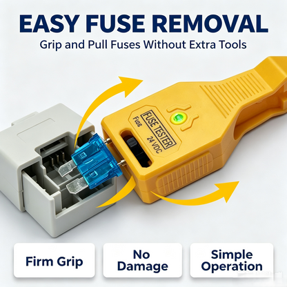 2 in 1 24V DC Car Fuse Tester and Fuse Puller, Automotive Fuse Checker Tool