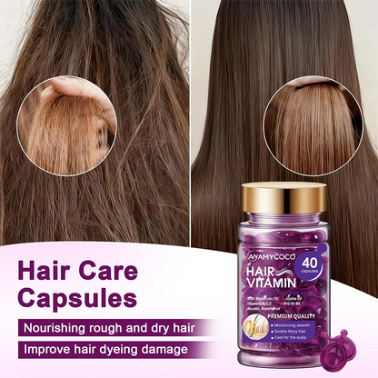 Hair Vitamin Capsules Infused with Violet Vitamins & Argan Oil for Color-Treated 💇‍♀️