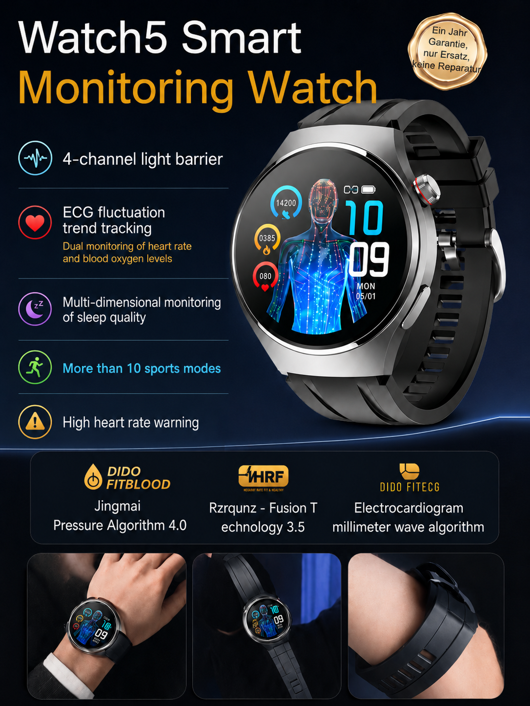 ❤️Flagship Smartwatch for Health Protection, 24/7 Health Data Center🥰