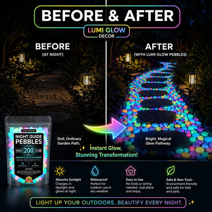 💥Hot SALE 48%OFF💥🌈Colorful Glow-in-the-Dark Garden Stones