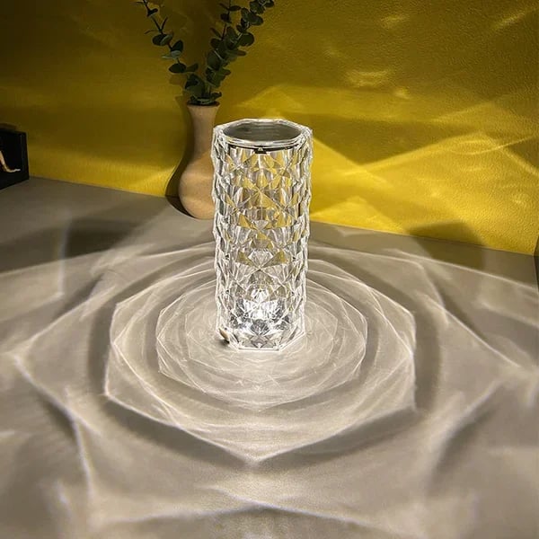 🔥Low Price Promotion💥16 Colors Rose Rays Rechargeable  Crystal Diamond Table Lamp With Touch Control