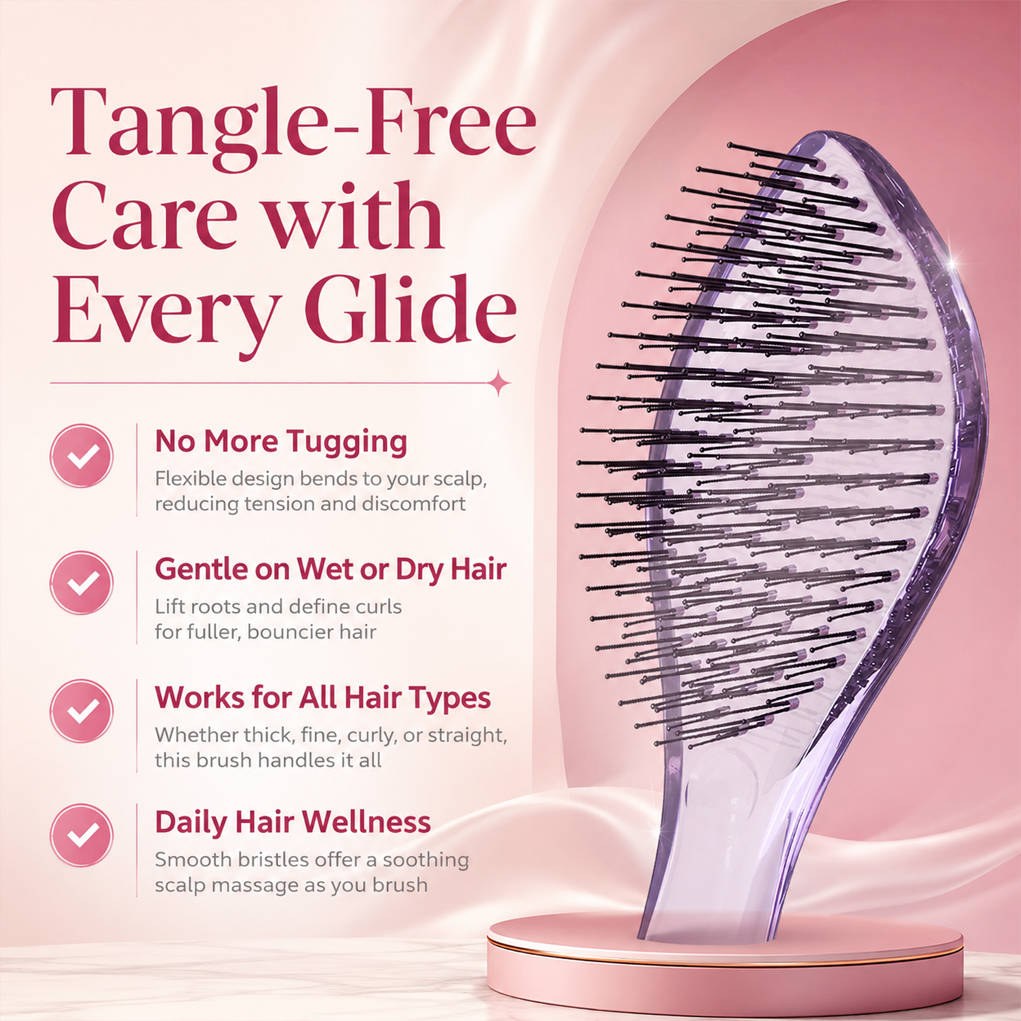 Detangling Hair Brush – Smooth & Painless Styling