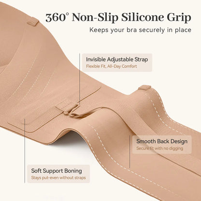 🔥 2026 HOT SALE | Non-Slip Strapless Push-Up Bra – Lift & Stay Secure