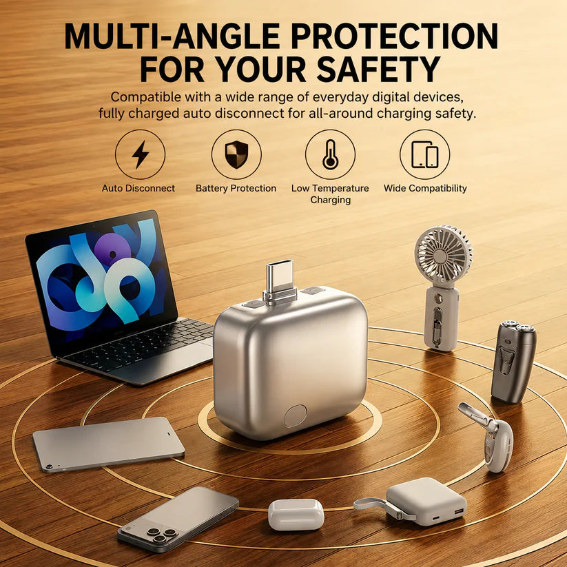 ⚡Smart Auto Stop Charging Protector🔋 - AI Auto Disconnect 140W Fast Charger-Protect Your Cell Phone and Home from Accidental Fires