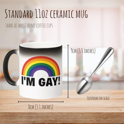 🌈 I'M GAY! Heat-Changing Coffee Mug | Funny Surprise Gift 🎁