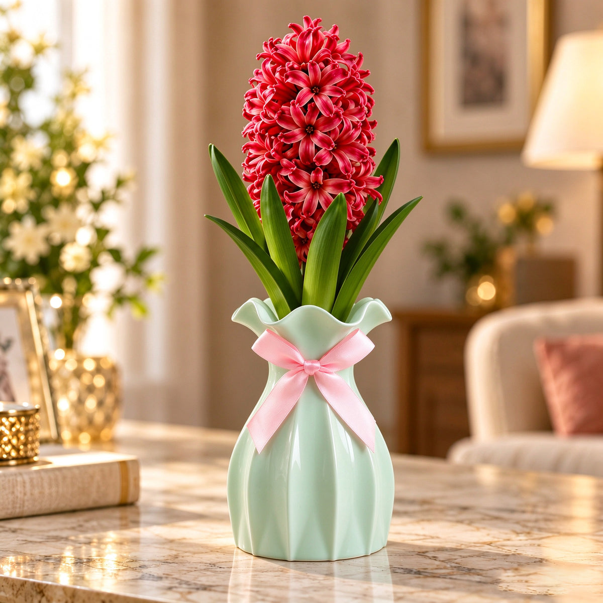 Hyacinth Bulb & Vase Gift Set – A Gift That Grows and Blooms🎁
