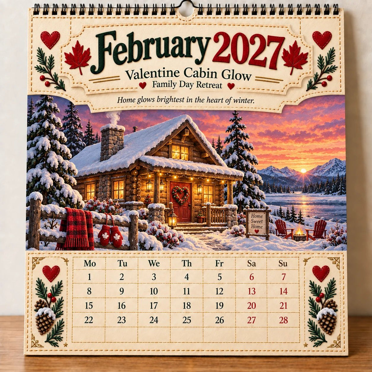 🔥LAST DAY 50% OFF -- 🇨🇦🍁 2027 Canada 160th Anniversary Wall Calendar 🍁🇨🇦