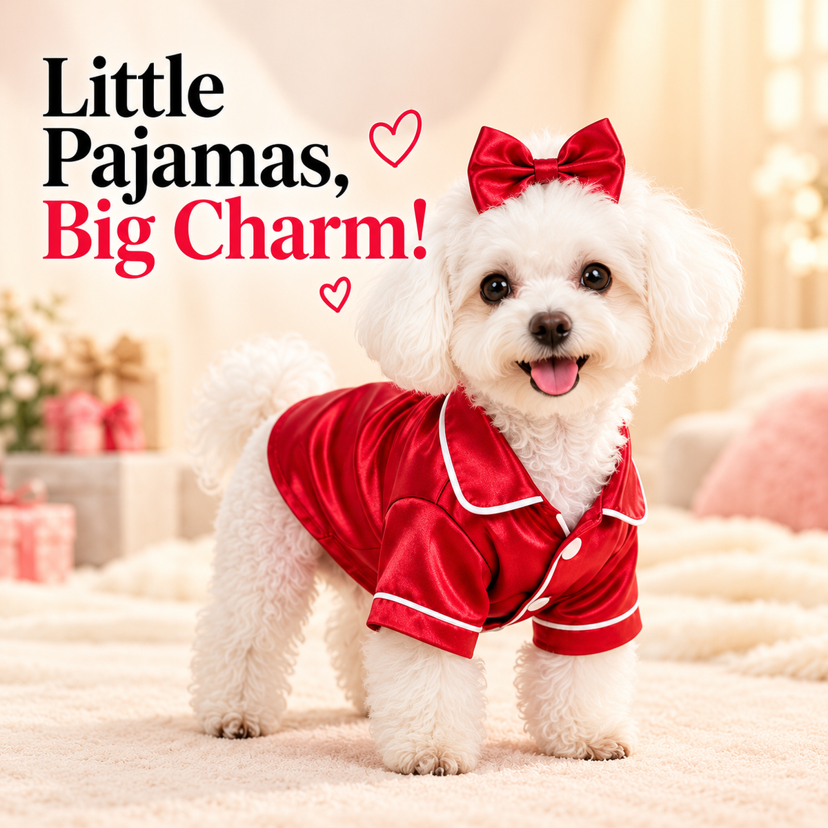 Satin-Look Dog & Cat Pajama Shirt | Cute Pet Outfit