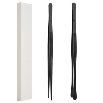 🍴 Stainless Steel Cooking Tweezers | 10" & 12" Precision Kitchen Tongs