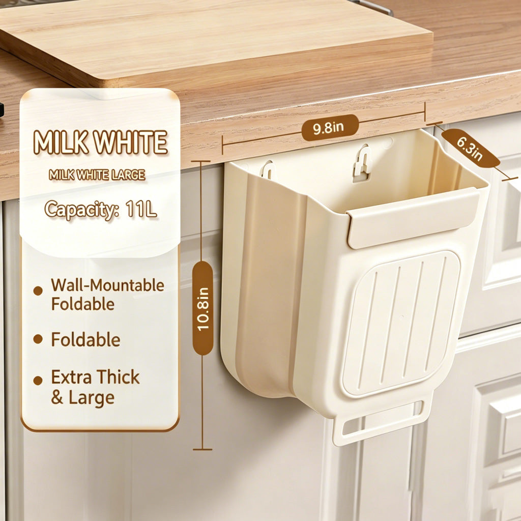 🔥 Limited-Time 49% OFF 🗑️Foldable Hanging Kitchen Trash Can | No-Bend, Space-Saving Cabinet Bin🥕