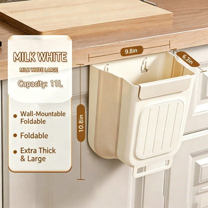 🔥 Limited-Time 49% OFF 🗑️Foldable Hanging Kitchen Trash Can | No-Bend, Space-Saving Cabinet Bin🥕