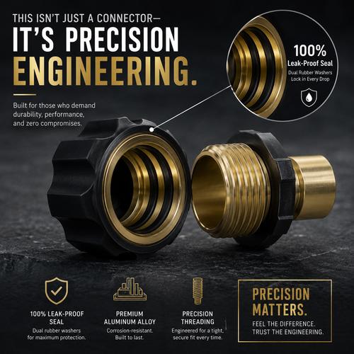 VeroFlow™ 1-Second Snap Hose Connector Kit – Premium 3/4" Aluminum Quick Connect Fittings – Precision Leak-Free Design 🌊🛡️