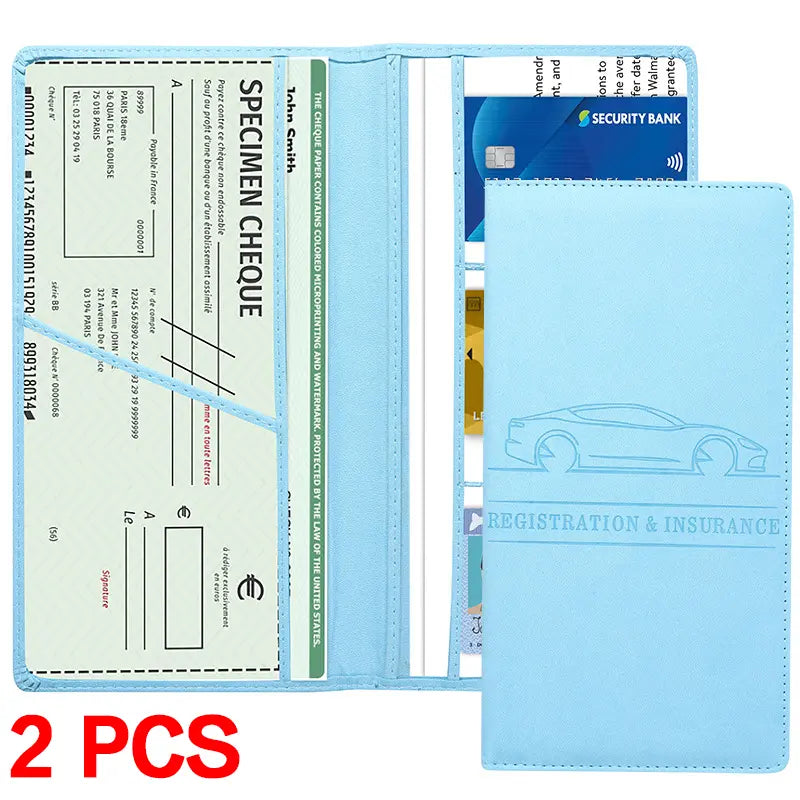 🗃️Car Registration & Insurance Card Holder, Magnetic Closure Vehicle Organizer, Car Essential Document Wallet