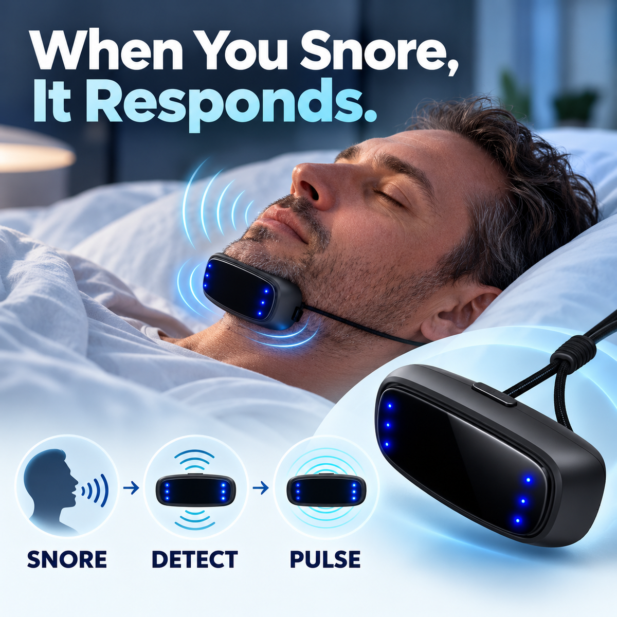 💤 Limited Time Offer😴 Smart Throat Pulse Massager✨ Snoring Relief & Better Sleep