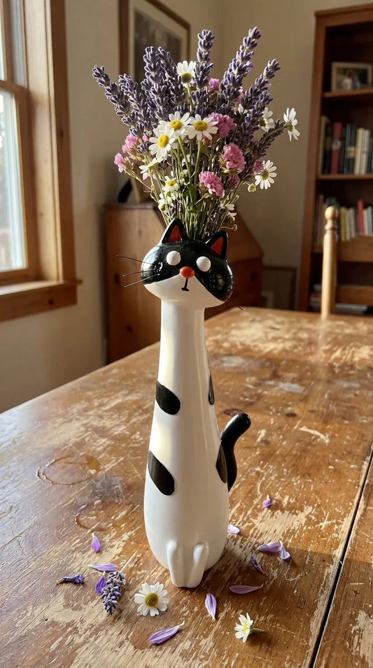 🐱 Mother's Day Sale: 50% OFF - Cat Flower Vases – Artisan-Crafted & Full of Character
