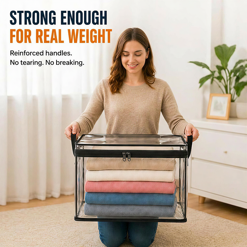 🎁 Mother's Day Sale 49% OFF📦Large Heavy-Duty Thick Plastic Clear Storage Bag for Clothes, Moving & Storage