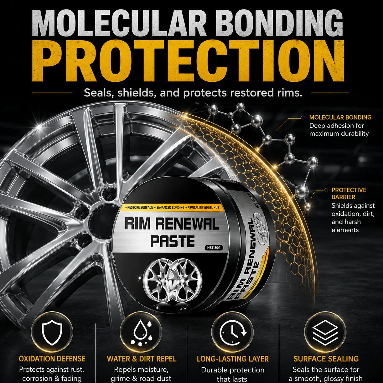 ✨ All-in-One Wheel Care & Restoration Paste | Clean, Polish & Protect 🚗