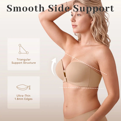 🔥 2026 HOT SALE | Non-Slip Strapless Push-Up Bra – Lift & Stay Secure