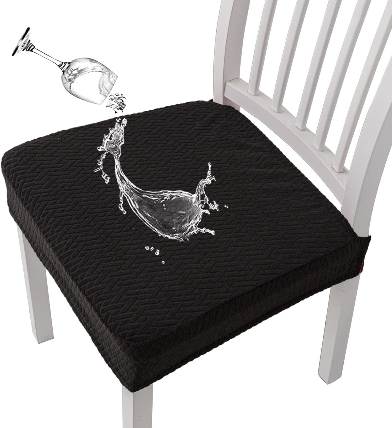 Jacquard Chair Cover – Stretch Fabric, Waterproof & Reusable