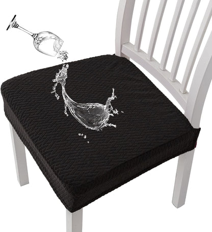 Jacquard Chair Cover – Stretch Fabric, Waterproof & Reusable