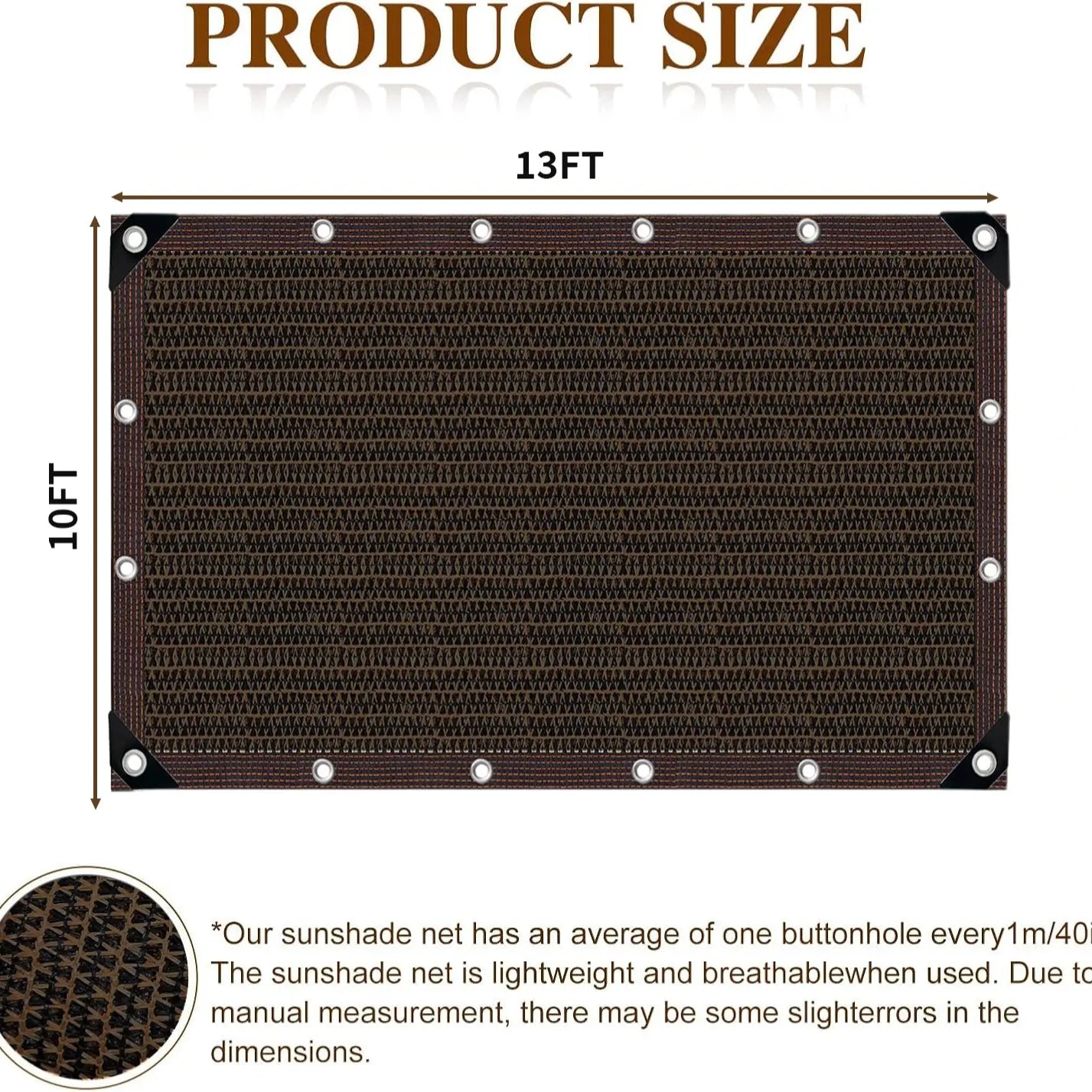 90% Blackout Cloth - 10x13ft UV-Resistant Shade Net