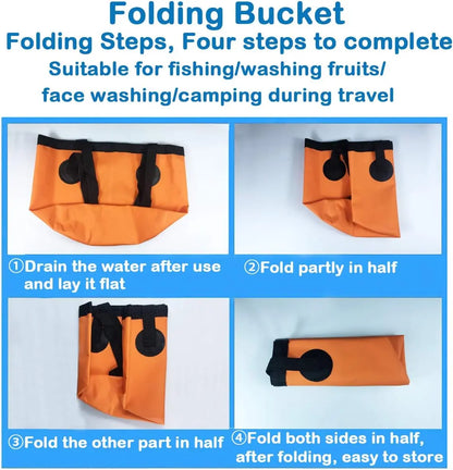 🔥Best Seller⚡🏕️Collapsible Folding Water Bucket 12L/20L, Portable PVC Outdoor Bucket