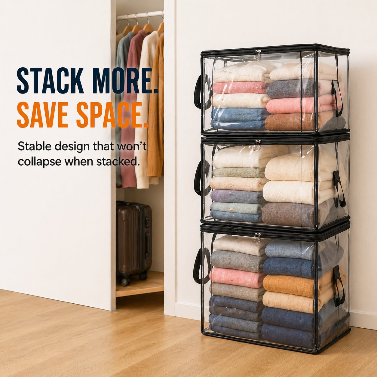🎉250th Anniversary Special Day Sale 70% OFF📦Large Heavy-Duty Thick Plastic Clear Storage