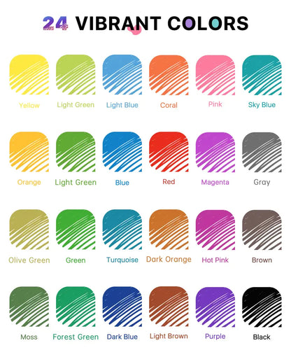 🎁Last Day Promotion 49% OFF🔥 Retractable Erasable Gel Pens | 0.7mm Fine Point - 12/24/36 Color Set