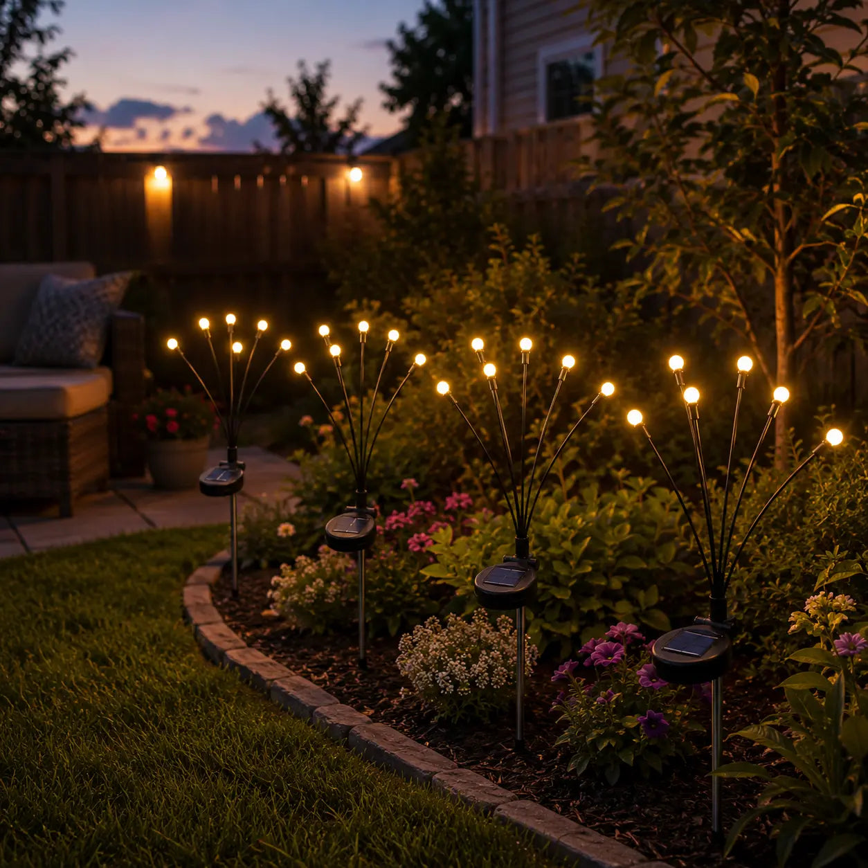 🪻💡Outdoor Solar Firefly Garden Lights Waterproof 4/8 Pack