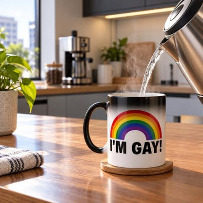 🌈 I'M GAY! Heat-Changing Coffee Mug | Funny Surprise Gift 🎁