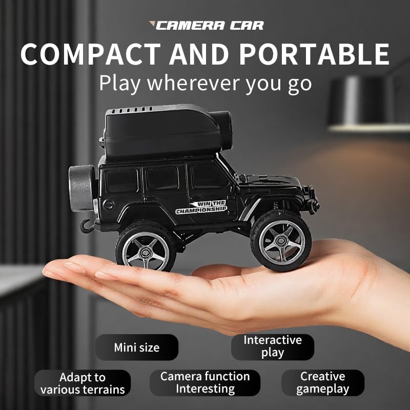 🕹️1:64 Mini Alloy RC Car With HD Camera & Real-Time Video Transmission(App & Remote)🚙