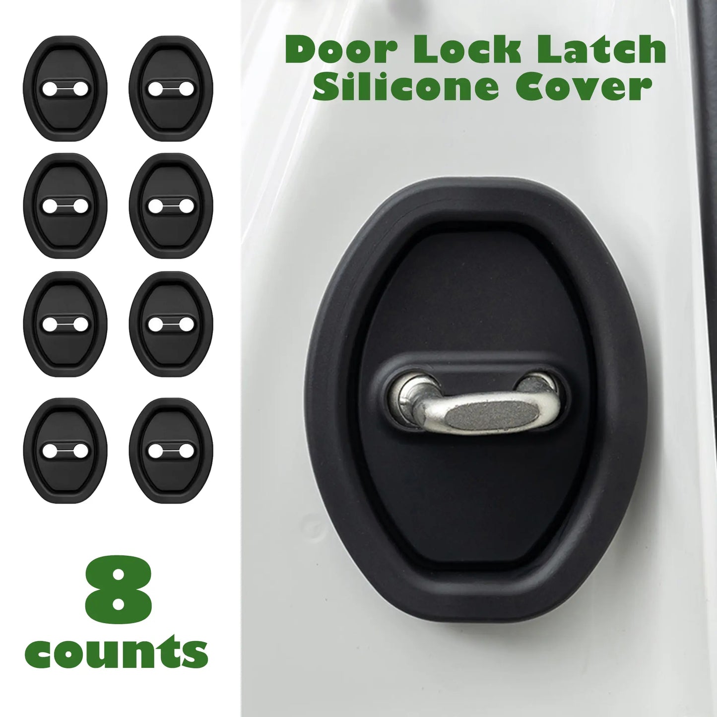🚗🚪4/8 Counts Universal Door Latch Lock Covers - Premium Silicone
